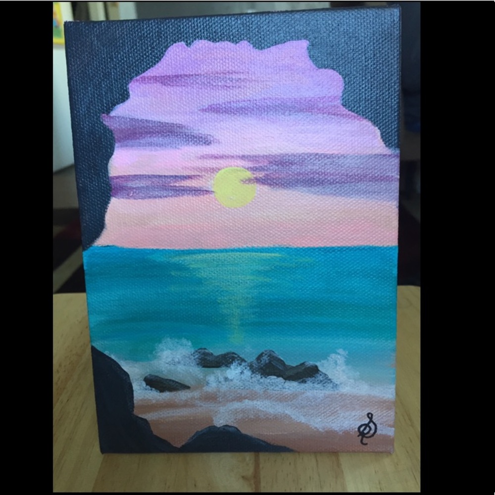 “Sea Cave” Postcard Painting